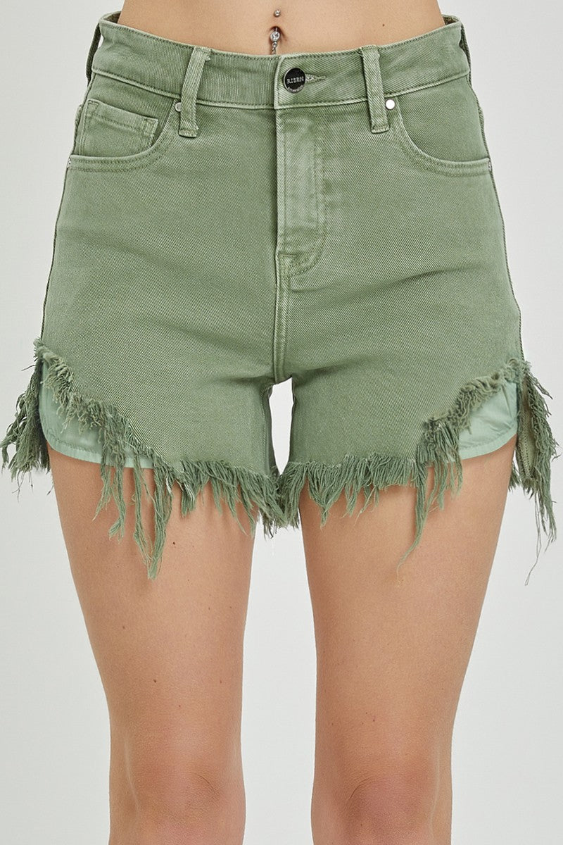 Risen High Rise Hem Shorts