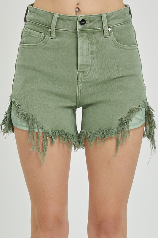 Risen High Rise Hem Shorts