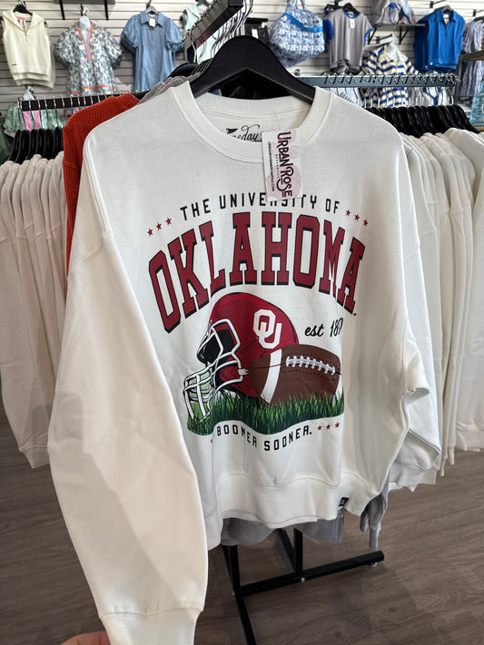 Oklahoma Football Stitching Sweatshirt