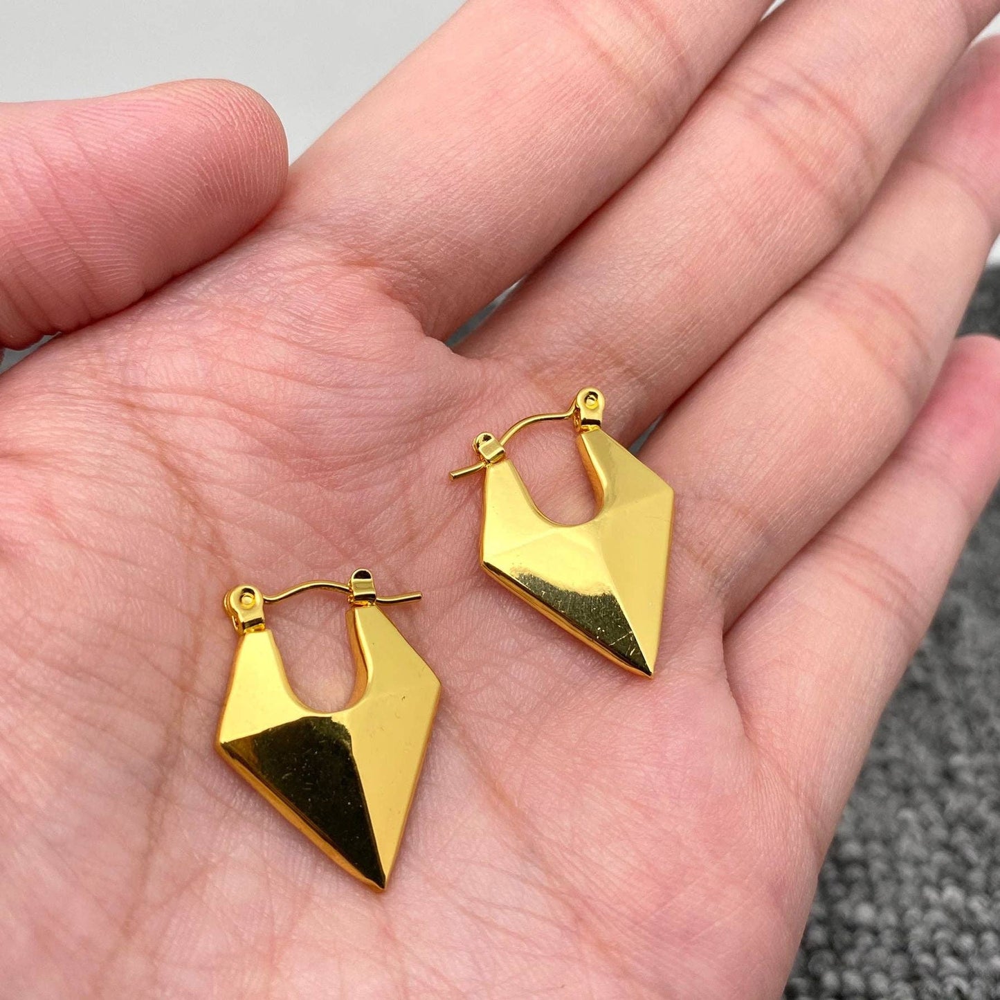 Triangle Small Hoop Earrings