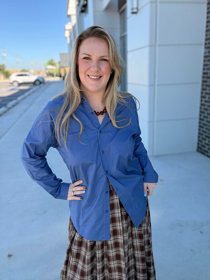 Blue Skies Button Down