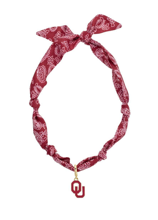 Oklahoma Sooners Logo Bandana Scarf Necklace