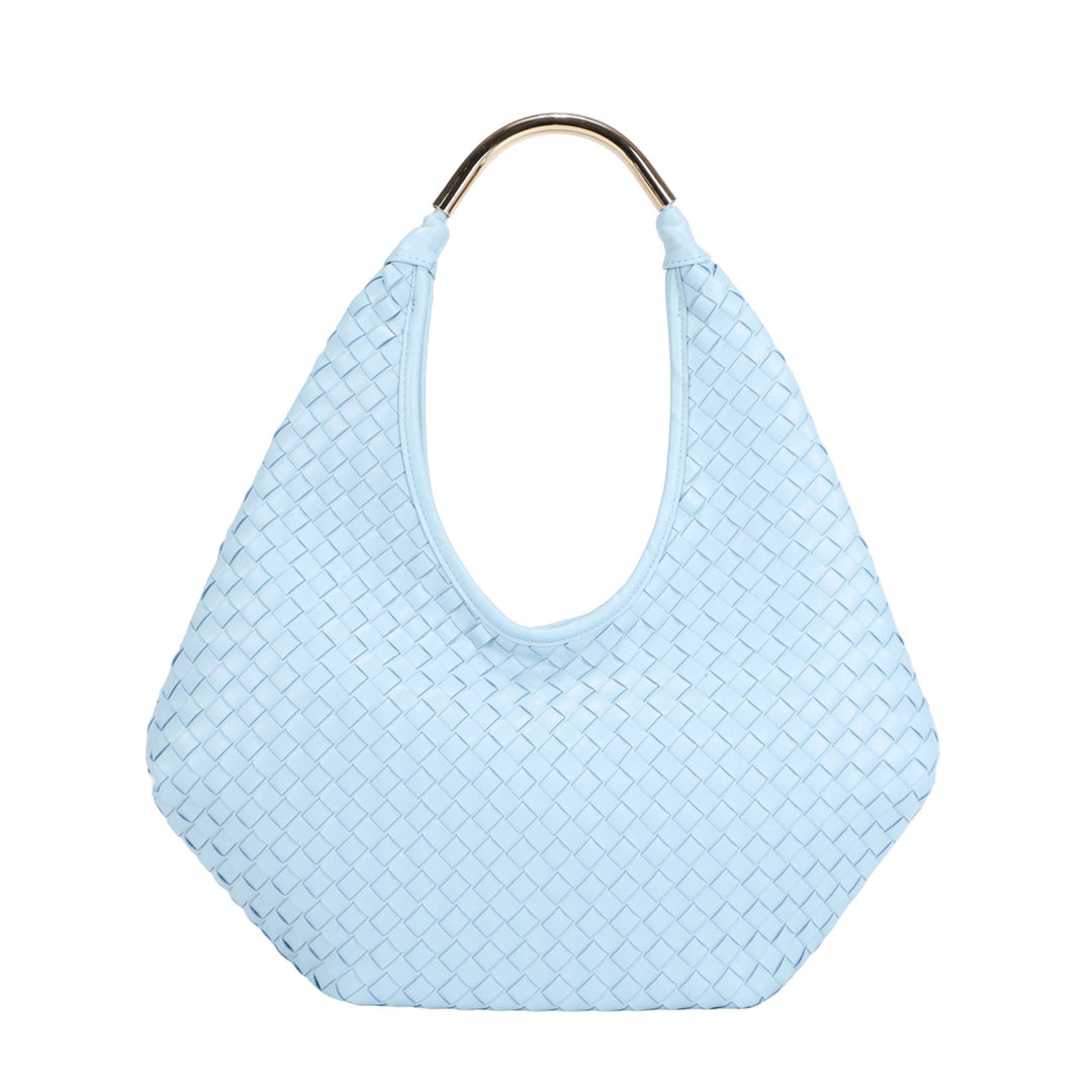 Polly Woven Hobo Bag w/Metal Handle
