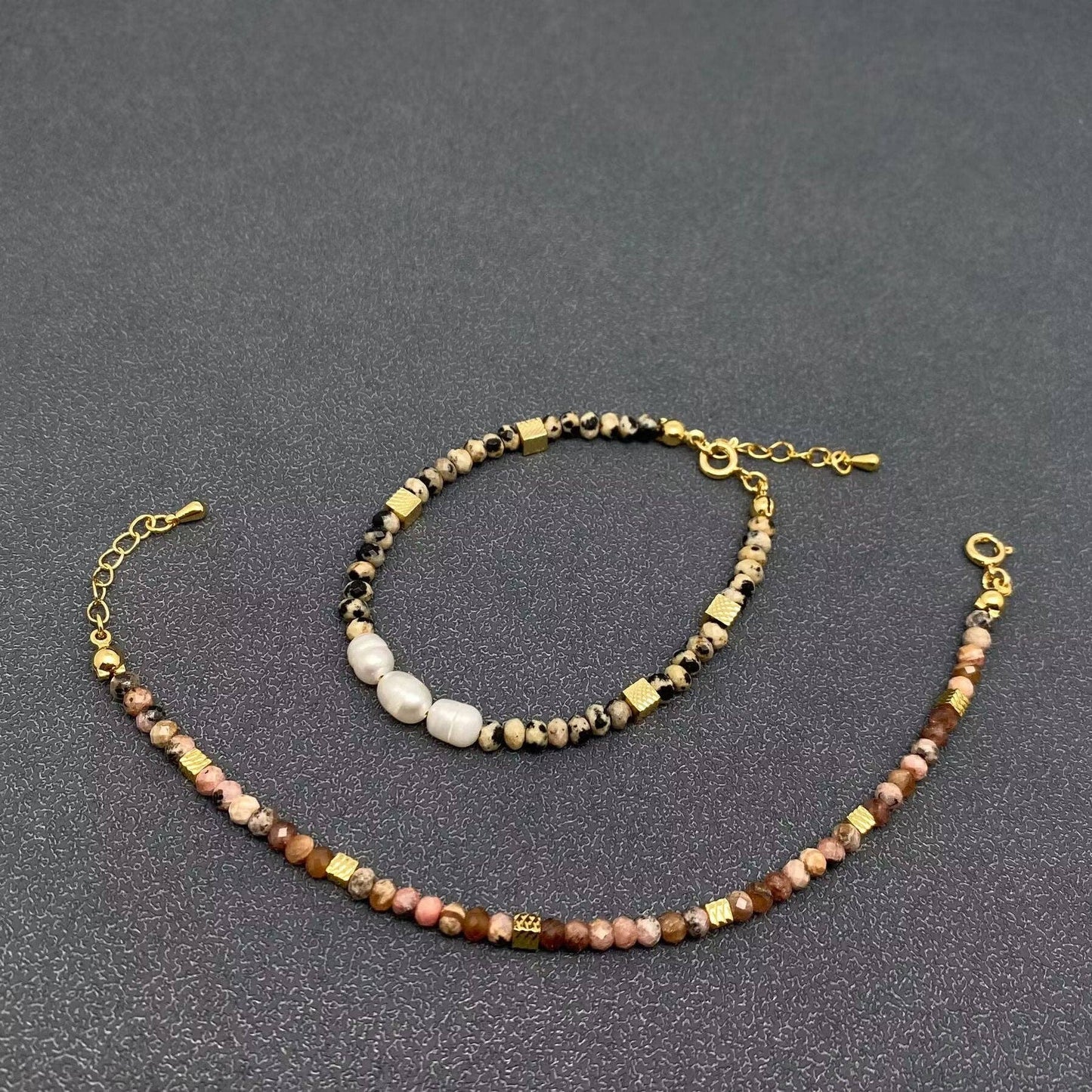 4 Bundled Beaded Bracelets