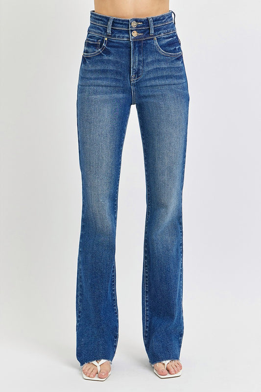 High Rise Bootcut Double Band Risen Jeans