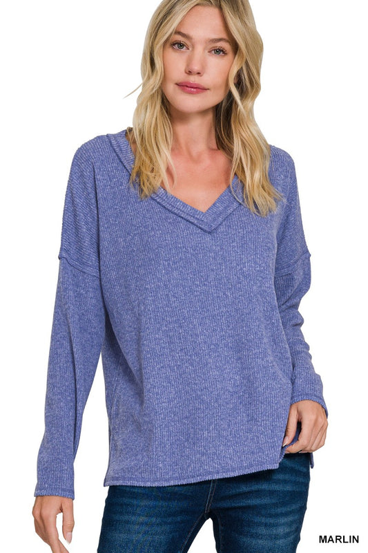 Marlin Ribbed Long Sleeve Top