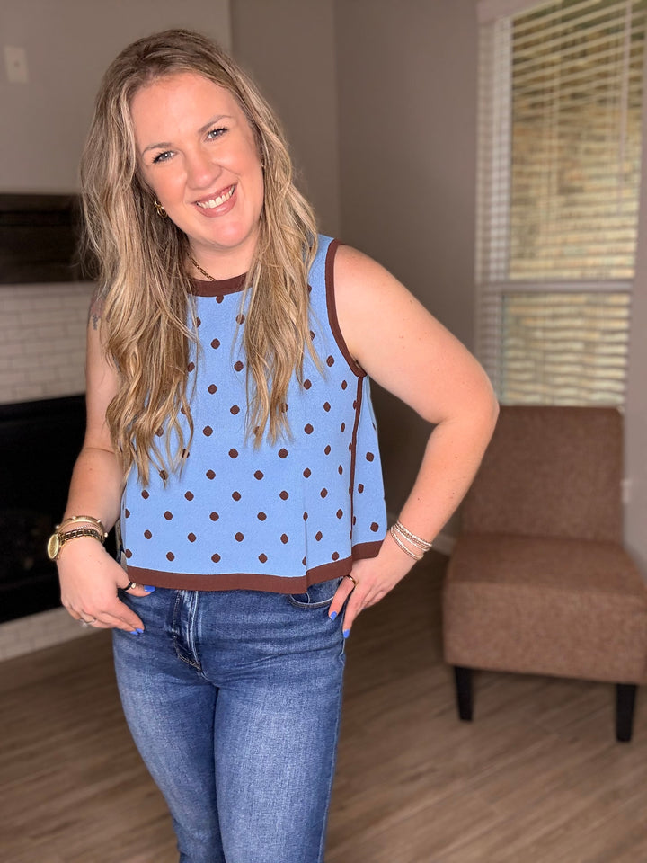 Bluebell Dot Sweater Tank