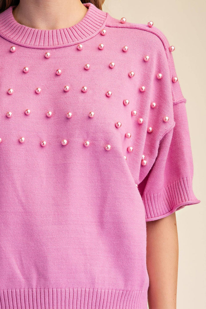 Rosè &amp; Pearls Sweater