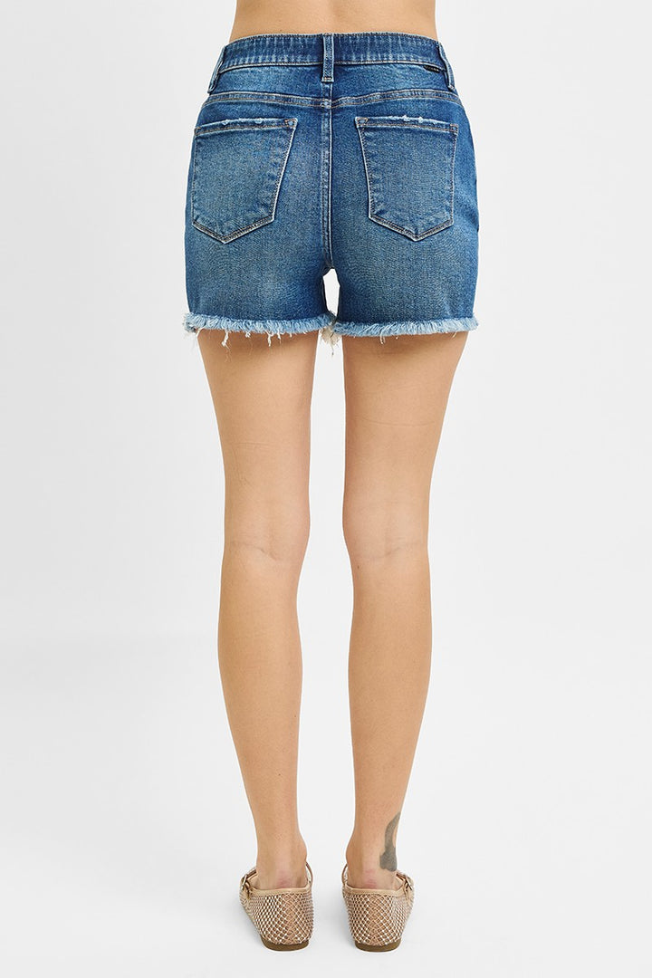 Risen High Rise Distressed Shorts