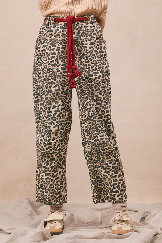 Leopard Pants w/ Red Rope