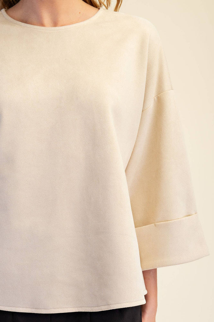 Cream Soft Spoken Top