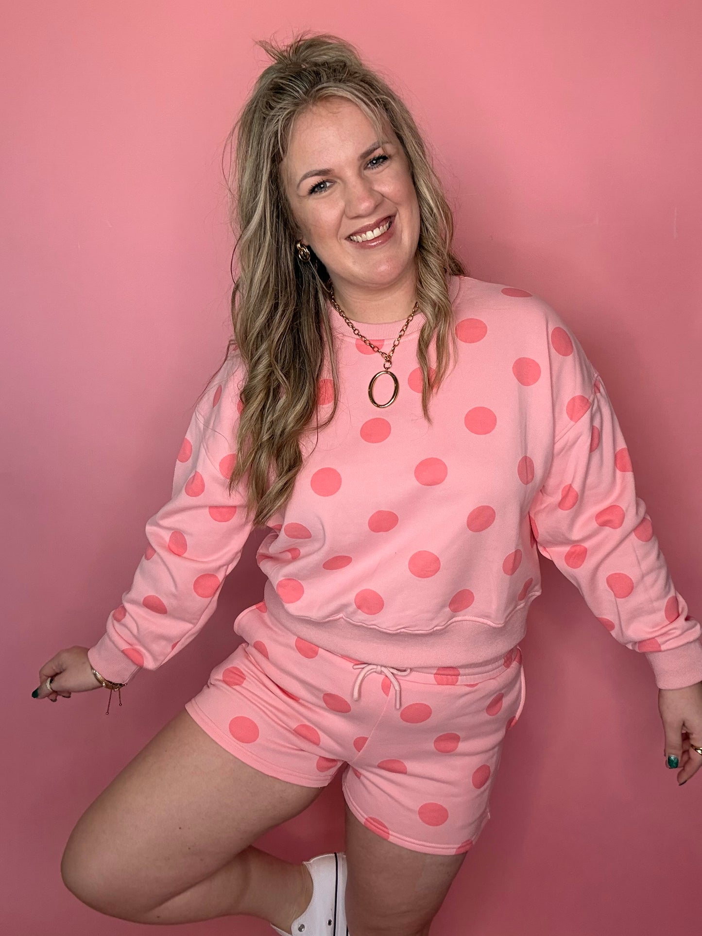 Pink Passion Polka Dot Sweatshirt