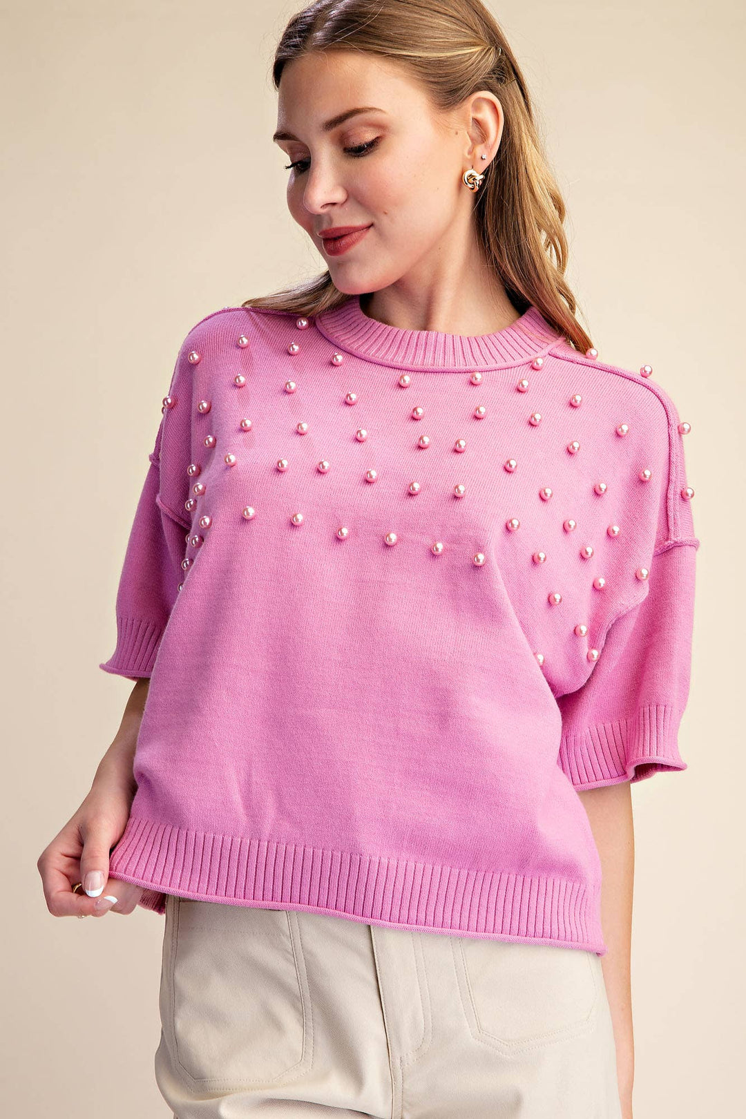 Rosè &amp; Pearls Sweater