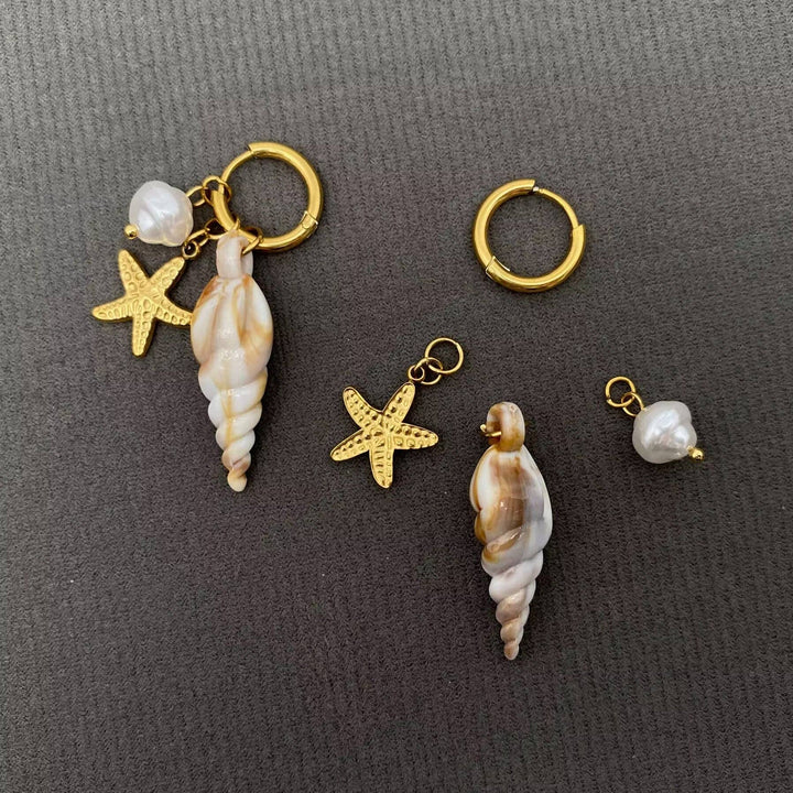 Seashell Charm Earrings