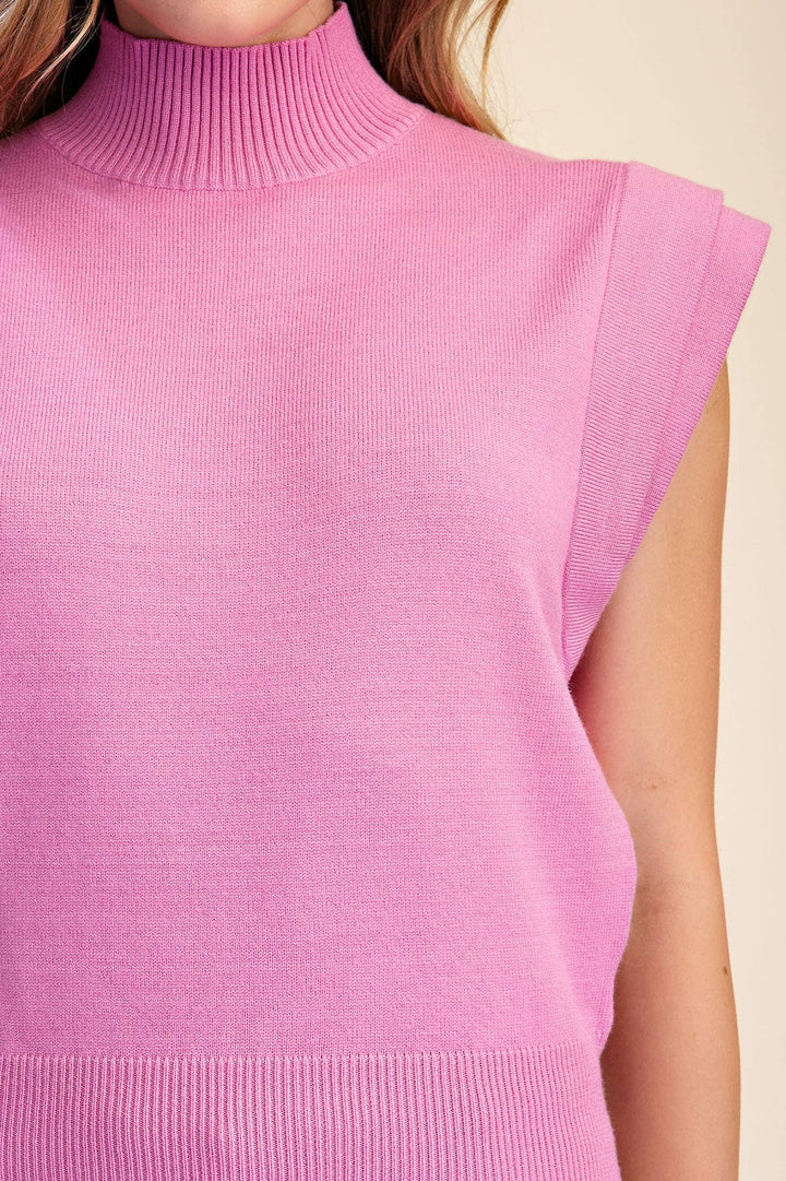 Effortless Edit Knit Top| Pink