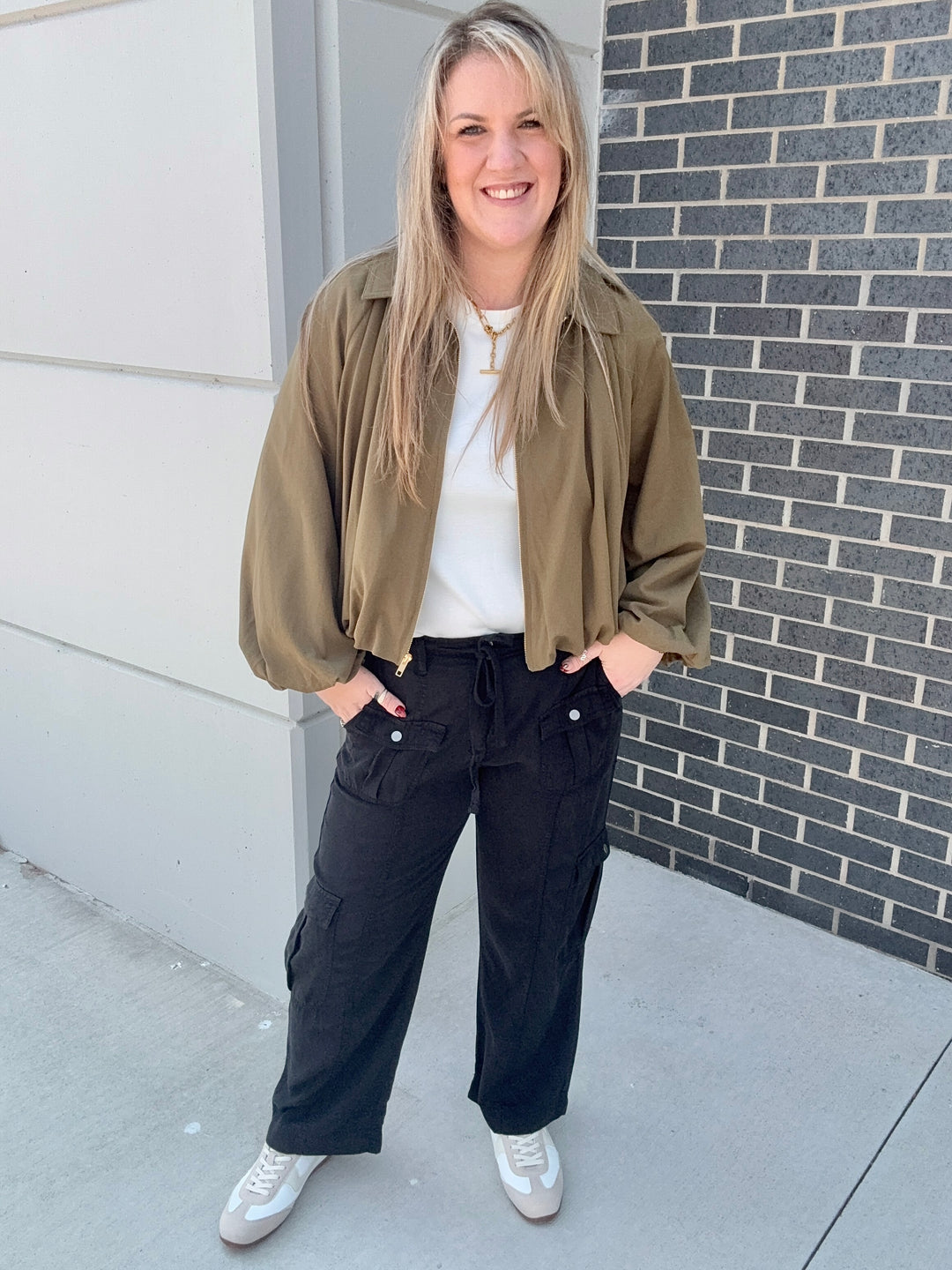 Olive Bomber Jacket
