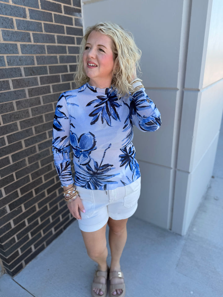 Palm Mesh Blouse