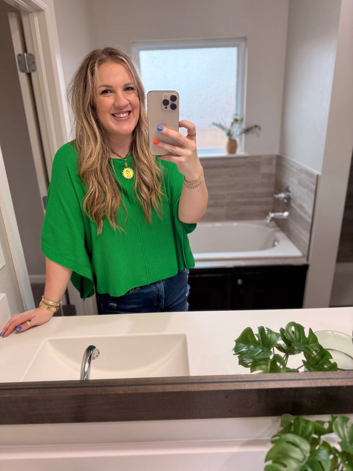 Masters Green Dolman Top