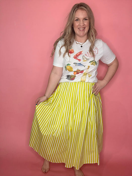 Citrus Stripe Skirt