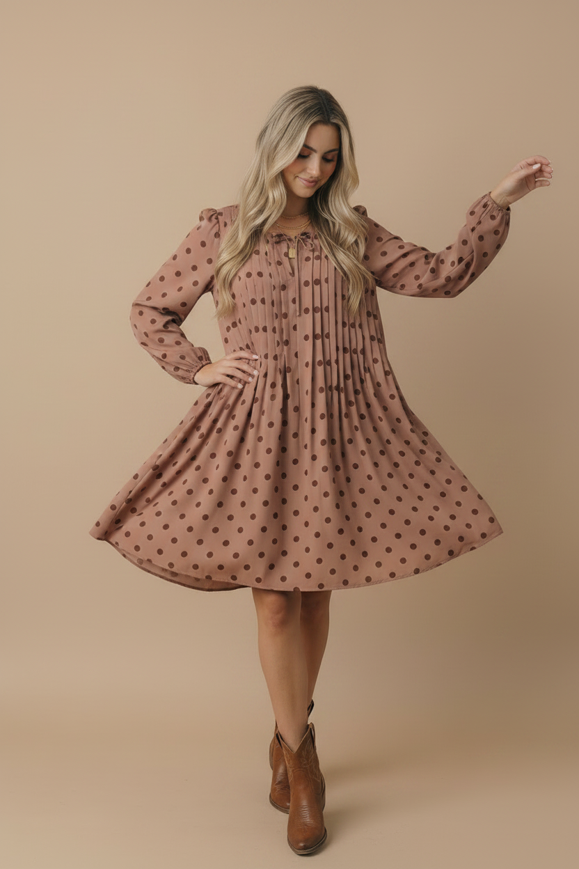 Sienna Polka Dot Shift Dress