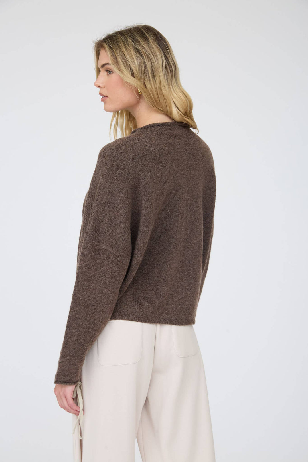 Dark Brown Lightweight Knit Cardigan