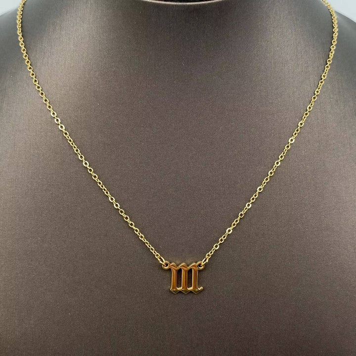 Lucky Numbers 18K Gold Plated Stainless Steel Necklace: 999