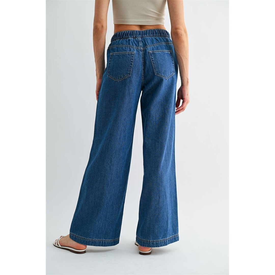 Mica High-Rise Wide, Tie Waist Pants
