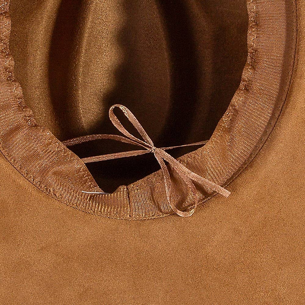 Flower Ribbon Bow Fedora Hat: BR