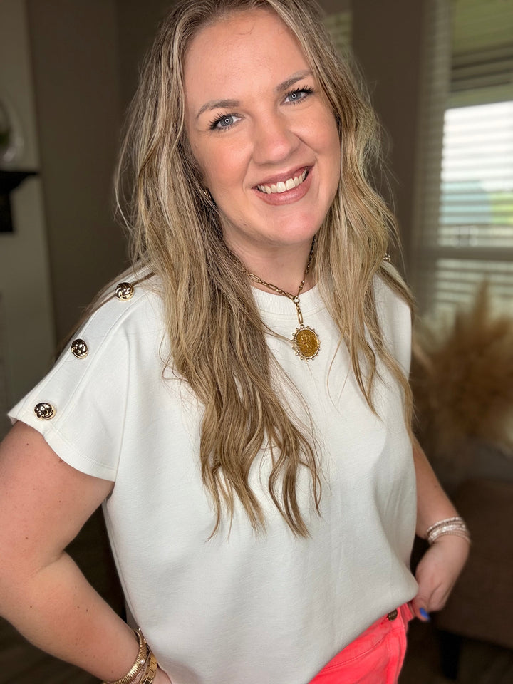 White w/Gold Knot Top
