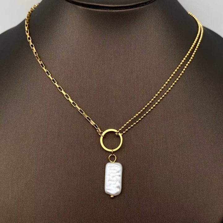 Baroque Pearl Charm18K Necklace