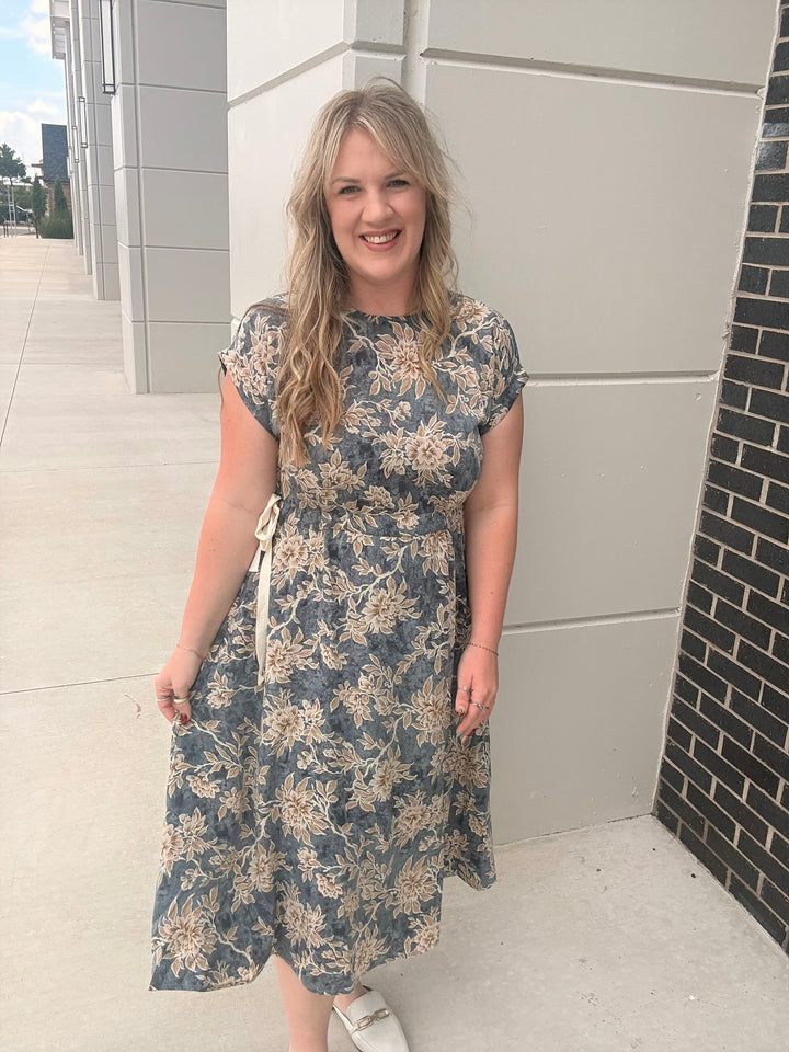 Golden Meadow Midi Dress