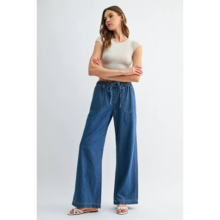 Mica High-Rise Wide, Tie Waist Pants