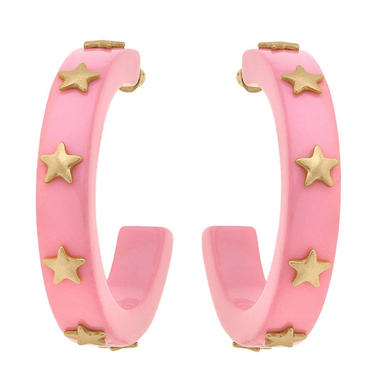 Darla Star Hoop Earrings