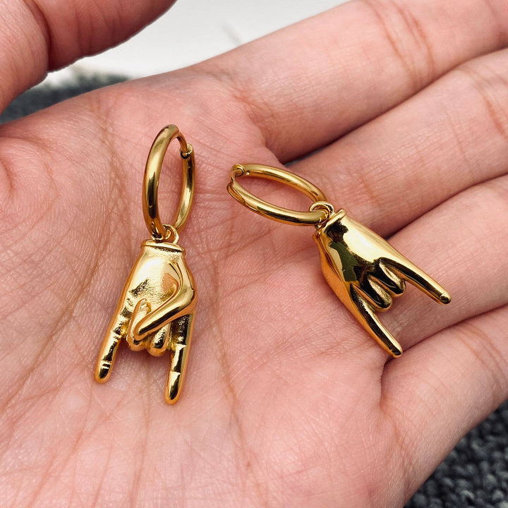 Beat Texas Huggie Earrings