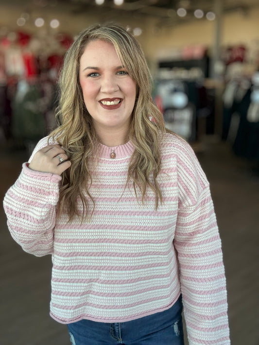 Light Pink Stripe Sweater