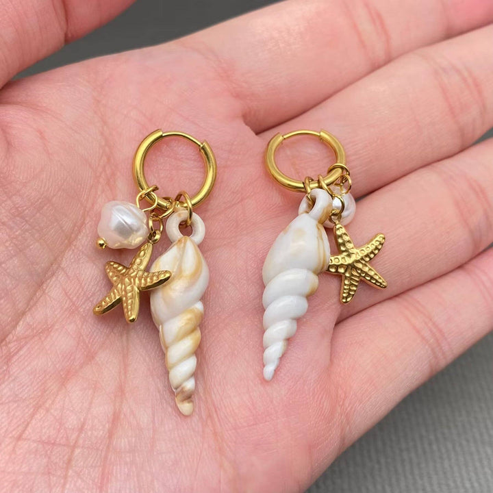 Seashell Charm Earrings
