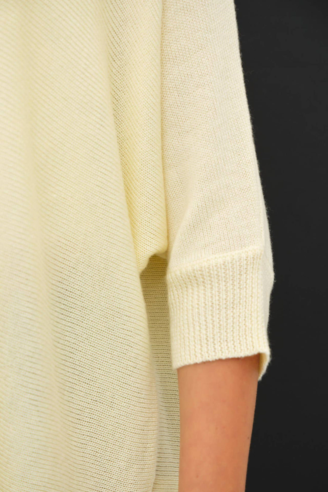 WOOL BLENDED BOXY V-NECK SWEATER TOP: LAVENDER / S