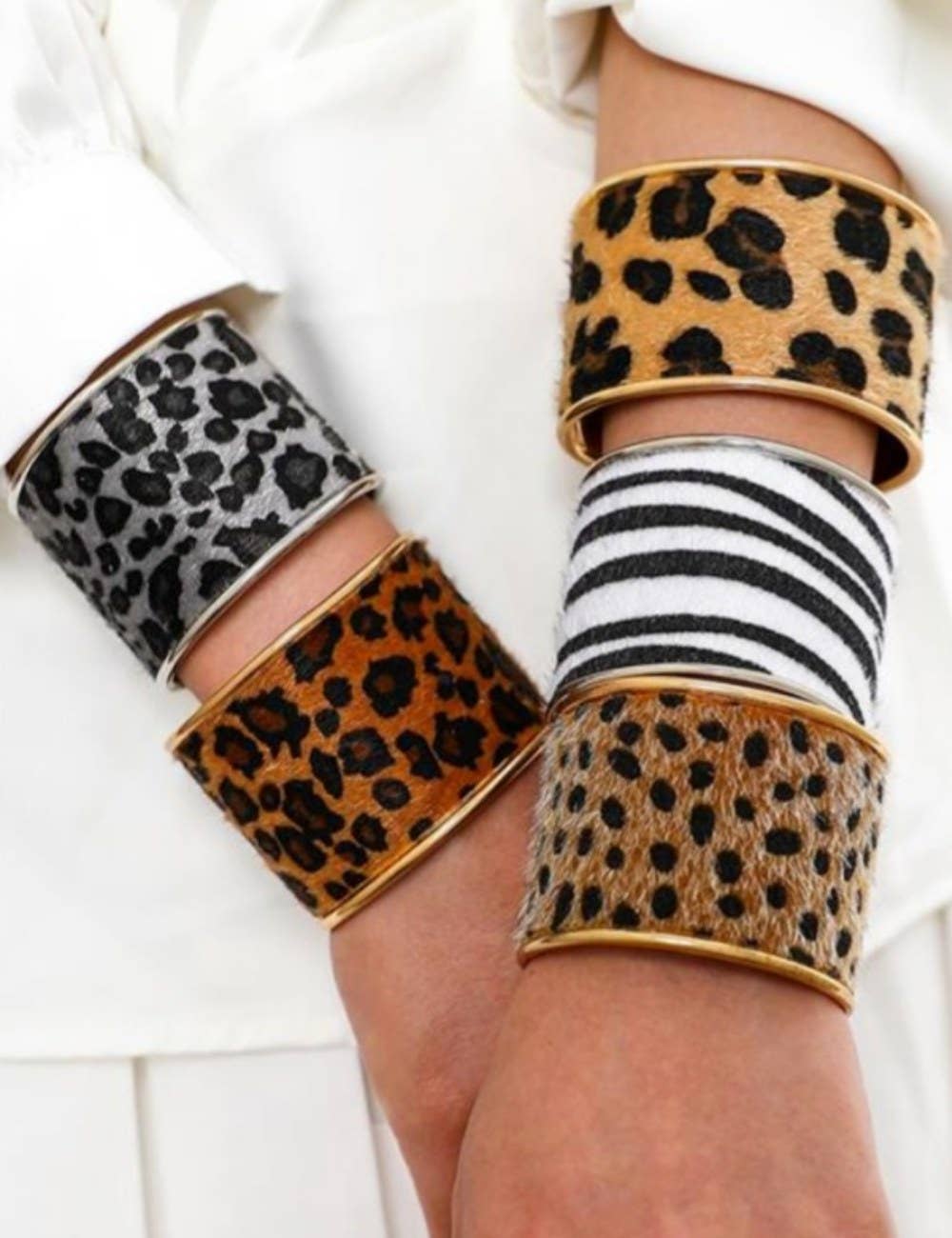 Leopard Open Punk Bracelet