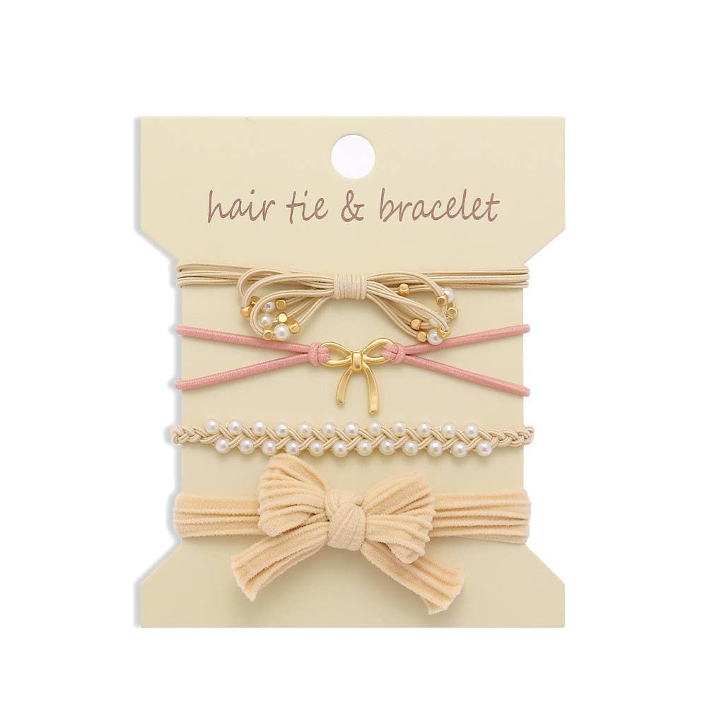 Bracelet Hair Ties- ivory