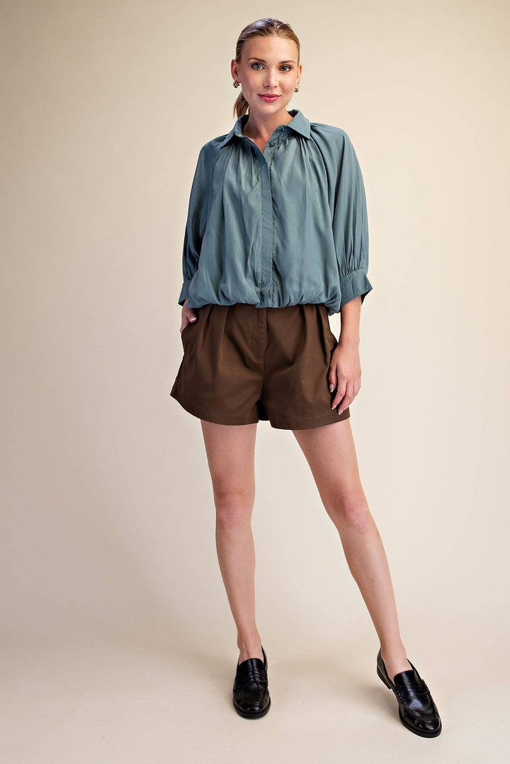 Poised &amp; Pretty Blouse in Blue