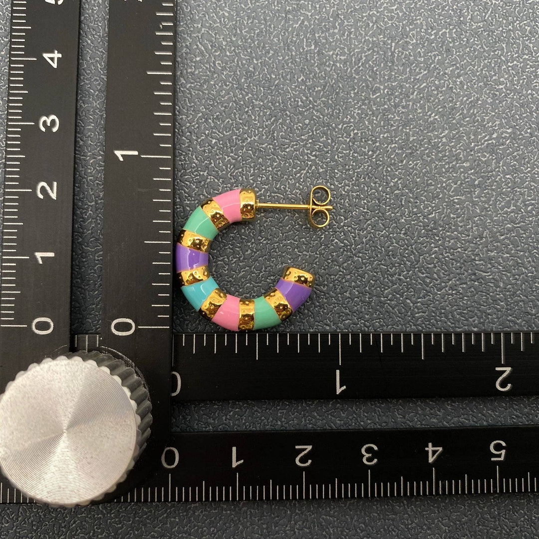 Easter Egg Hoop Earrings