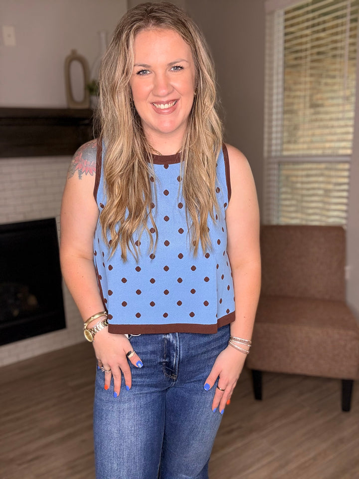 Bluebell Dot Sweater Tank