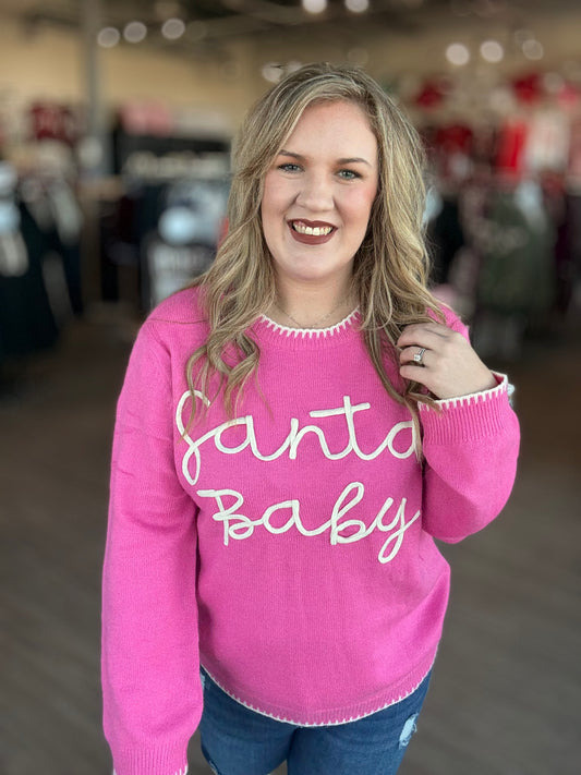 Pink Santa Baby Sweater