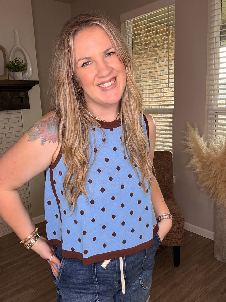 Bluebell Dot Sweater Tank