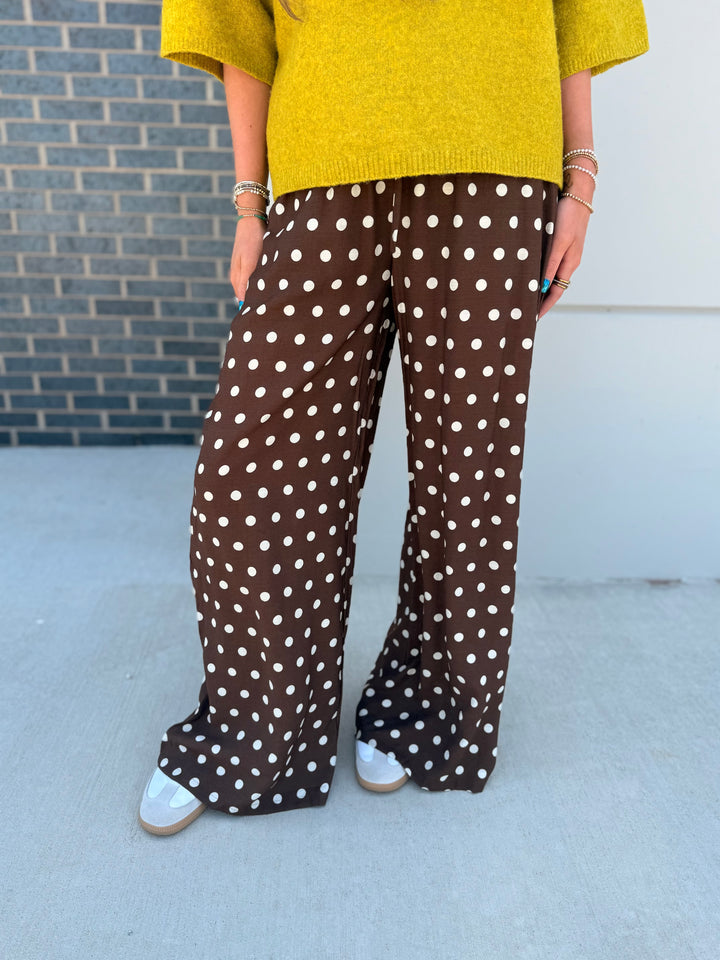 Brown Polka Dot Pants