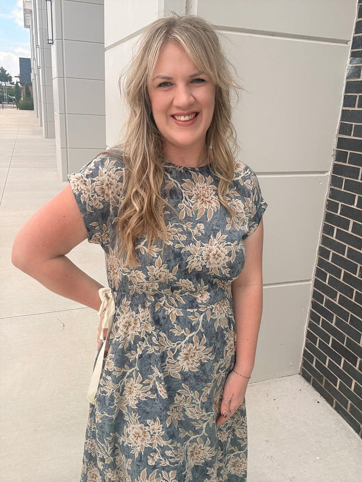 Golden Meadow Midi Dress