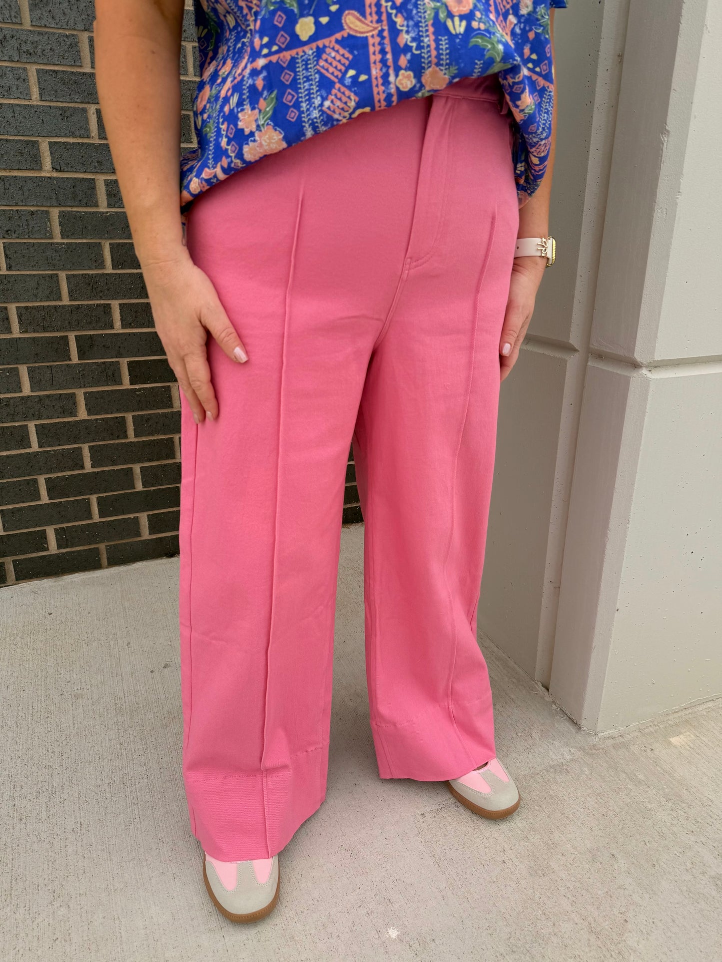 Pink Crop Pants