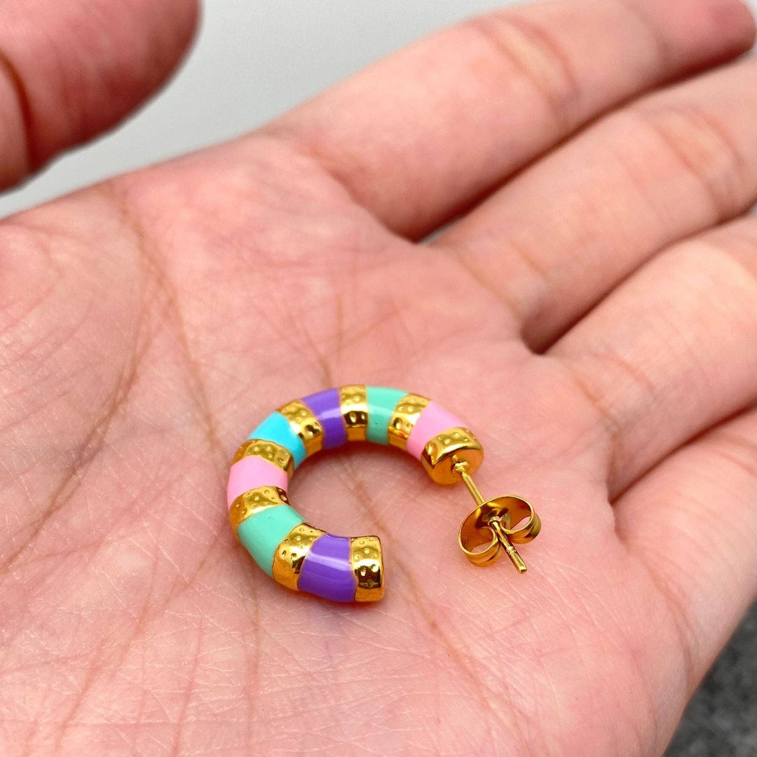 Easter Egg Hoop Earrings