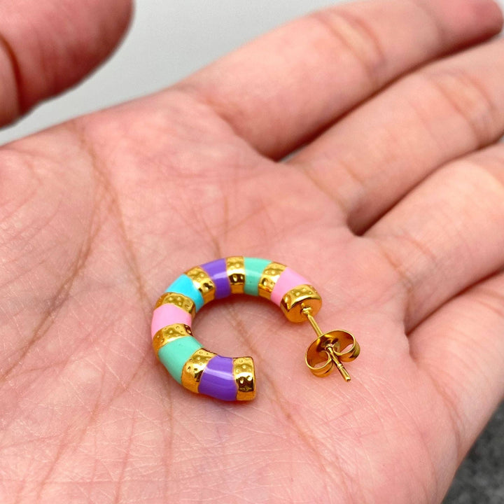 Easter Egg Hoop Earrings