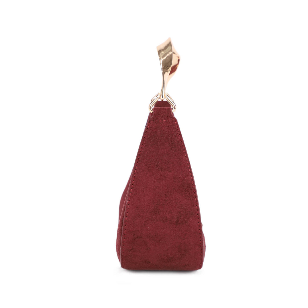 Patricia Cresent-Shape Suede Shoulder Bag